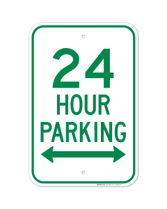 24 Hours Parking Left/Right Sign