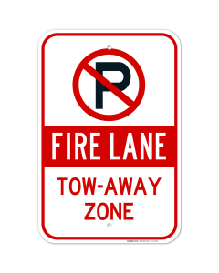 No Parking 2 Way Fire Lane Sign