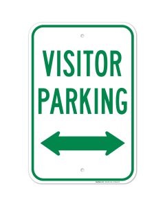 Visitor Parking Bidirectional Arrow Sign