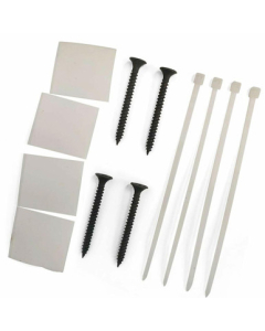 Sign Attachment Kit for Fence and Walls. Sizes 10x7 and 10x14 Screws, Zip Ties, Double Sided Adhesive Foam.