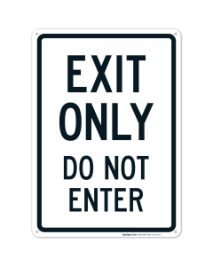 Exit Only Do Not Enter Sign