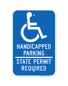Texas Handicap Parking Sign, State Permit Required Sign