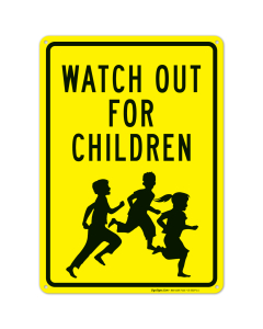 Watch Out For Children Sign, Traffic Sign
