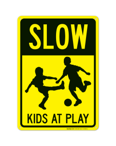 Slow Kids At Play Sign, Traffic Sign