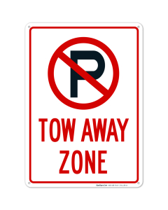 No Parking Symbol Tow Away Zone Sign