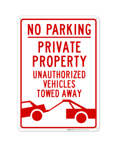 No Parking Private Parking Sign