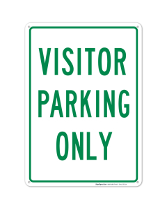 Only Visitor Parking Green Sign