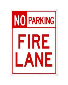 No Parking Header Fire Lane Sign