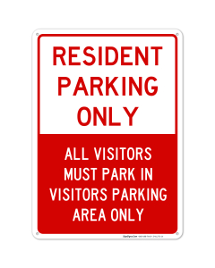 Resident Parking Only Sign