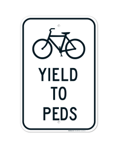 Yield To Peds Sign