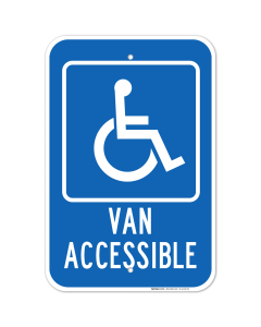 Handicap Van Accessible Parking Sign
