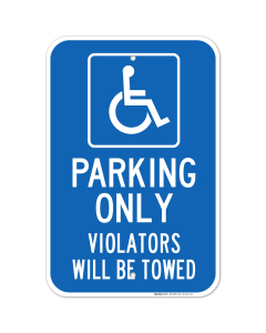 Parking Only For Handicap Sign