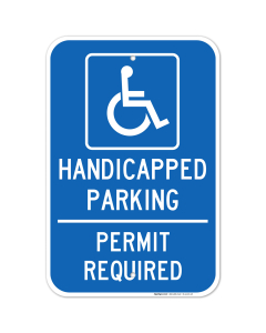Permit Required Handicap Parking Sign