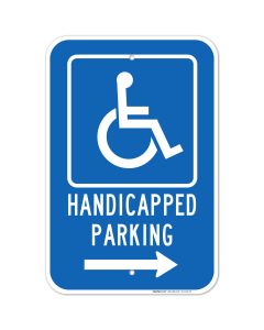 Right Arrow Handicapped Parking Sign