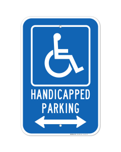 Bidirectional Handicapped Parking Sign
