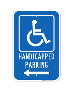 Left Arrow Handicapped Parking Sign
