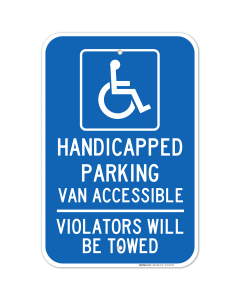 Van Accessible Handicap Parking Sign