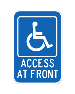 Access At Front Sign, (SI-41456)