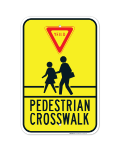 Yield Pedestrian Crossing Sign