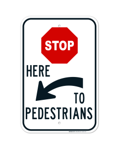 Stop Here For With Graphic Sign
