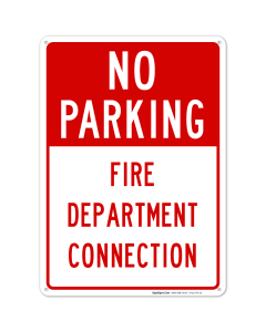 No Parking, Fire Department Connection Sign