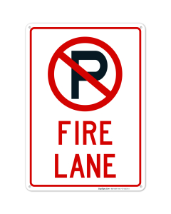 No Parking Symbol Fire Lane Sign