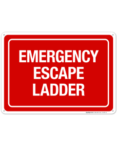 Emergency Escape LAdder Sign, Fire Safety Sign