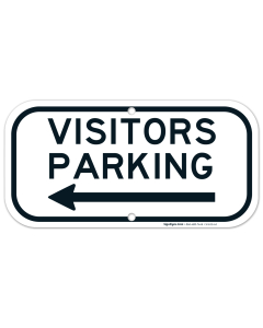 Visitors Left Side Parking Sign