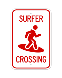 Surfer Crossing Sign
