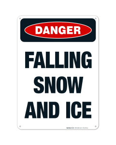 Falling Snow And Ice Sign