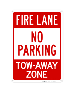 No Parking Tow-Away Zone Sign