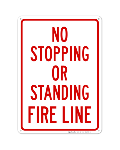 No Parking Or Standing Fire Lane Sign, (SI-63750)