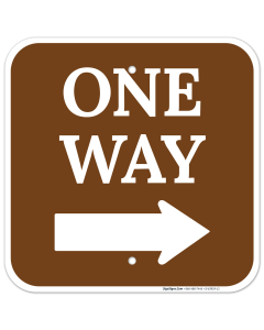One Way With Right Arrow Sign