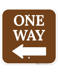 One Way With Left Arrow Sign