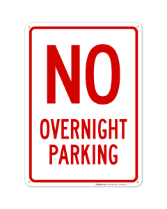 No Overnight Parking Sign, (SI-64823)
