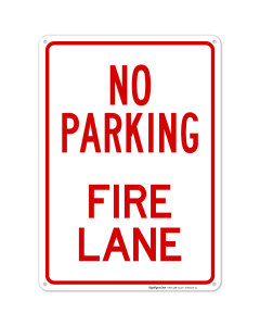 No Parking Fire Lane Sign, (SI-65025)