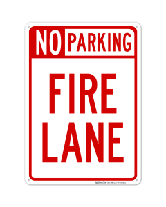 Delaware No Parking Fire Lane Sign