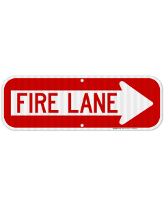 Fire Lane With Right Arrow Sign, (SI-65088)