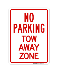 No Parking Tow Away Zone Sign, (SI-65232)
