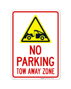 Tow Away Zone With Graphic Sign, (SI-65272)