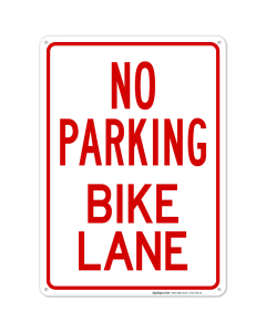 No Parking Bike Lane Sign, (SI-67229)