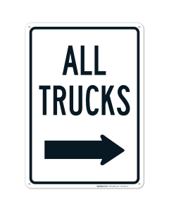All Trucks With Right Arrow Sign,(SI-67393)