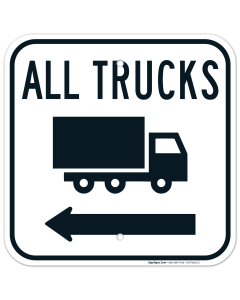 All Trucks With Left Arrow Sign