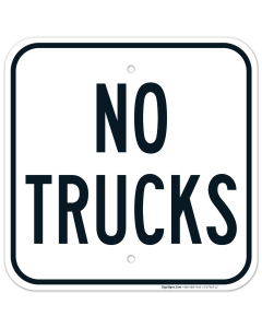 No Trucks MUTCD Compliant Sign