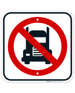 No Truck Symbol Sign
