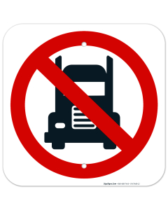 No Truck Graphic Sign