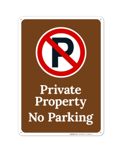 Private Property No Parking Sign