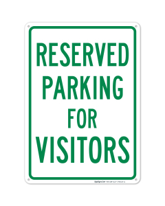 Parking Reserved For Visitors Sign