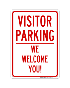 Visitor Parking We Welcome You! Sign