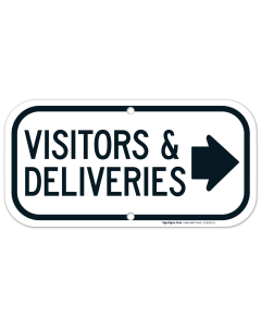 Visitors And Deliveries Sign, (SI-68452)